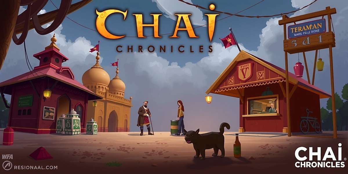 Chai Chronicles Game Cover Art - Featuring Indian Chai Stalls and Regional Elements